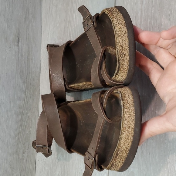 Birkenstock Women Ankle Leather Strap Sandals shoes sz 40/9 - Picture 3 of 13